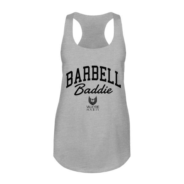 BARBELL BADDIE - WOMEN'S FITTED TANK - $RTNJ54$ Thumbnail