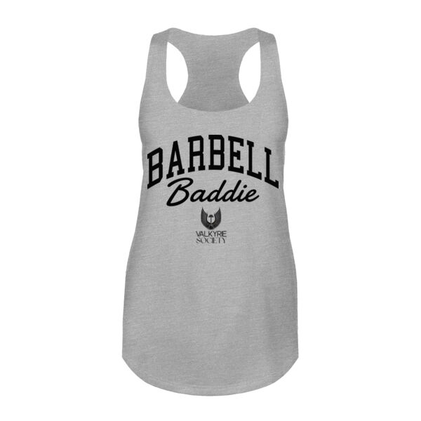 BARBELL BADDIE - WOMEN'S FITTED TANK - $BZ29KT$ Thumbnail