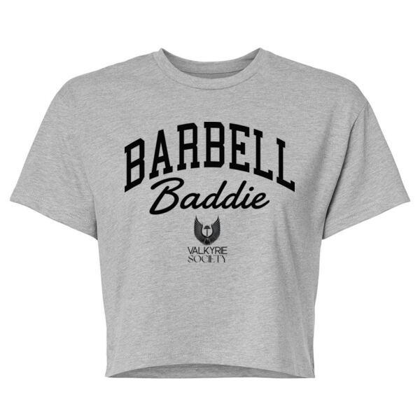 BARBELL BADDIE - WOMEN'S CROP T-SHIRT - $RTNJ54$ Thumbnail